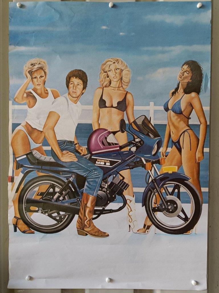 Originele 1980 vintage Honda MB5 MB50 MT50 MT5 poster, Ophalen of Verzenden, Zo goed als nieuw, MB, 50 cc