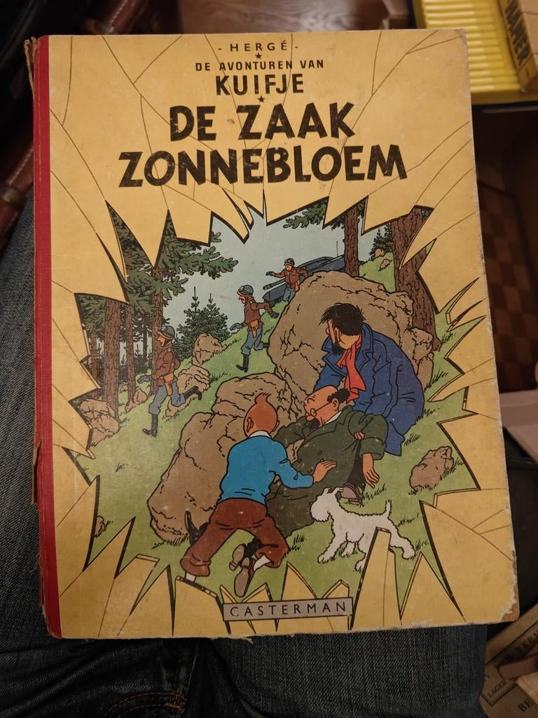Kuifje: De Zaak Zonnebloem - Eerste Druk (1956), Boeken, Stripboeken, Eén stripboek, Ophalen of Verzenden, Gelezen, Hergé