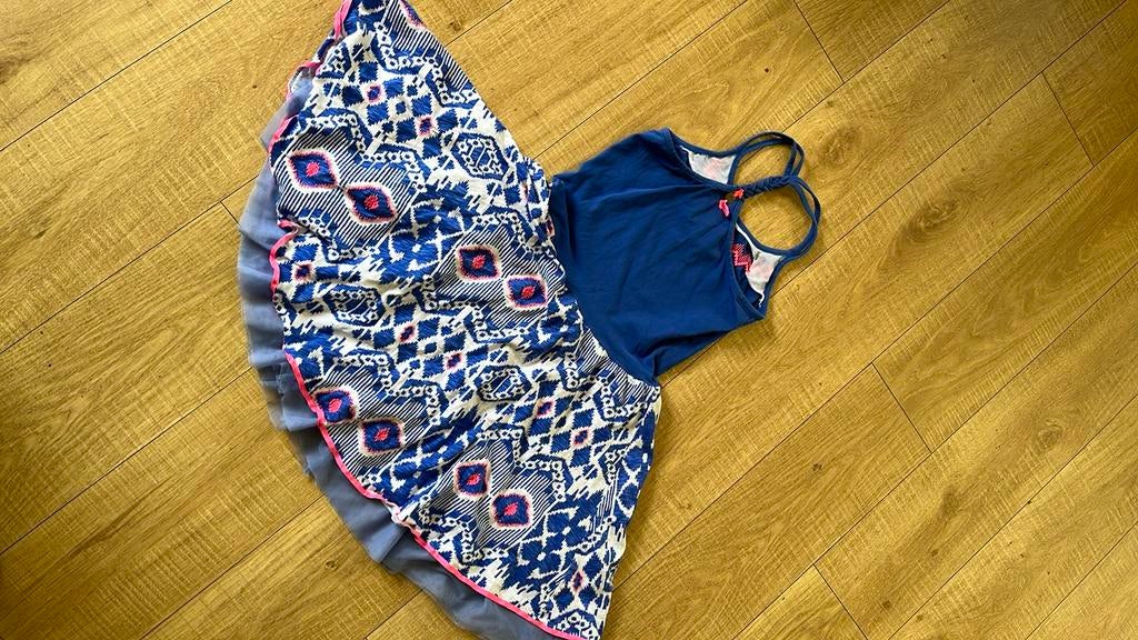 140 146 mim pi jurk klokkende jurk dutch style Nederlands, Ophalen of Verzenden, Zo goed als nieuw, Meisje, Jurk of Rok