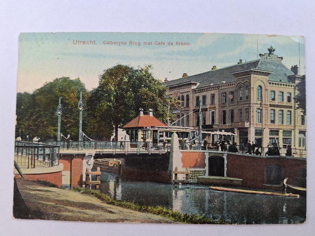 Ansichtkaart Utrecht chatrijnenbrug 1910, Ophalen of Verzenden, Voor 1920, Gelopen, Utrecht