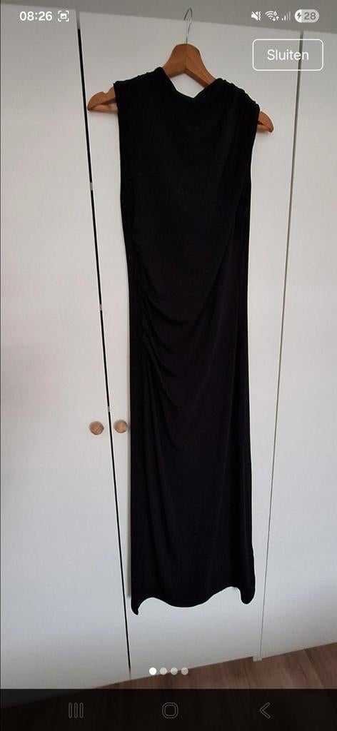 Zwarte mouwloze gedrapeerde maxi jurk H&M, Kleding | Dames, Jurken, Ophalen of Verzenden