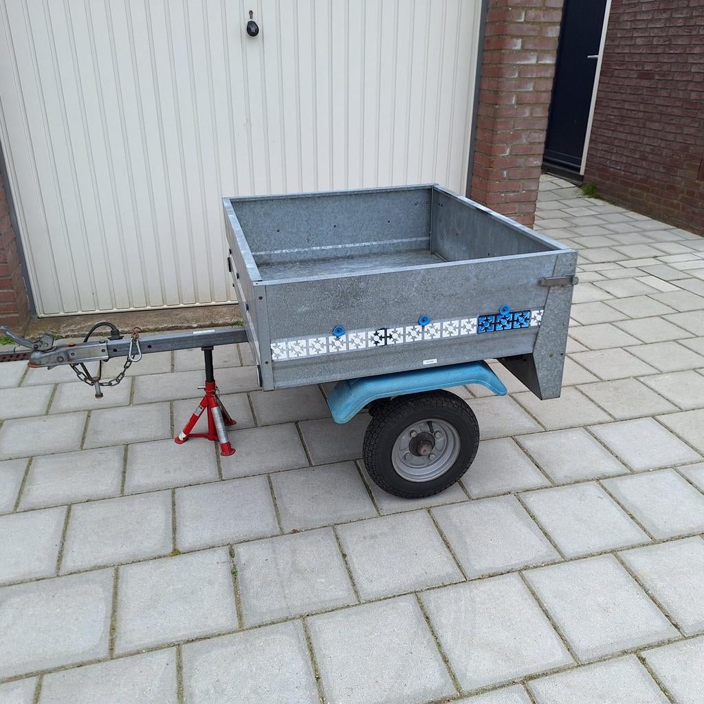 Te koop tuinaanhanger voor zitmaaier of quad, Ophalen, Gebruikt, Tweewielig