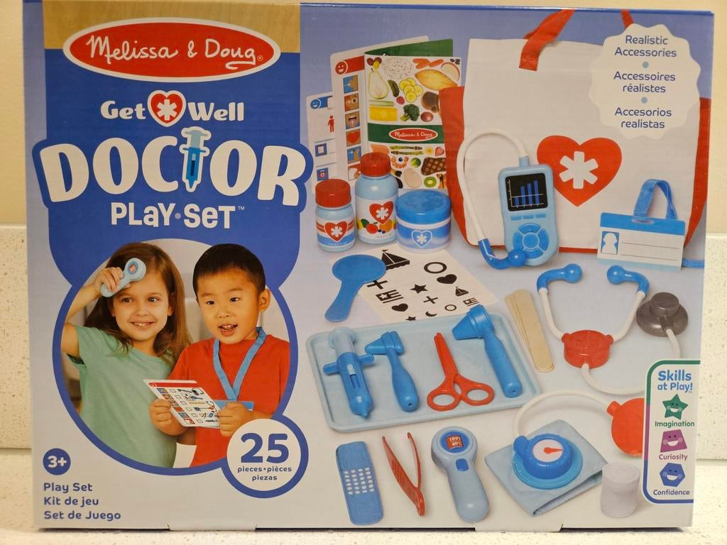 Melissa & Doug Dokter Speelset voor Kinderen - 25 Delen, Ophalen of Verzenden, Nieuw, Jongen of Meisje