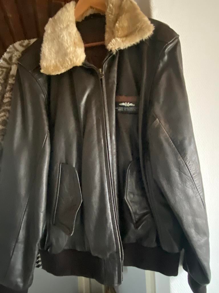 Leren piloten jas zeer mooie leder maat xl, Ophalen of Verzenden, Nieuw, Maat 56/58 (XL), Bruin