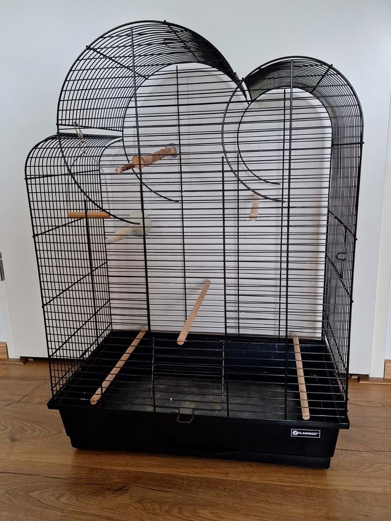 Nette Flamingo vogelkooi, Ophalen, Zo goed als nieuw, Metaal, Vogelkooi