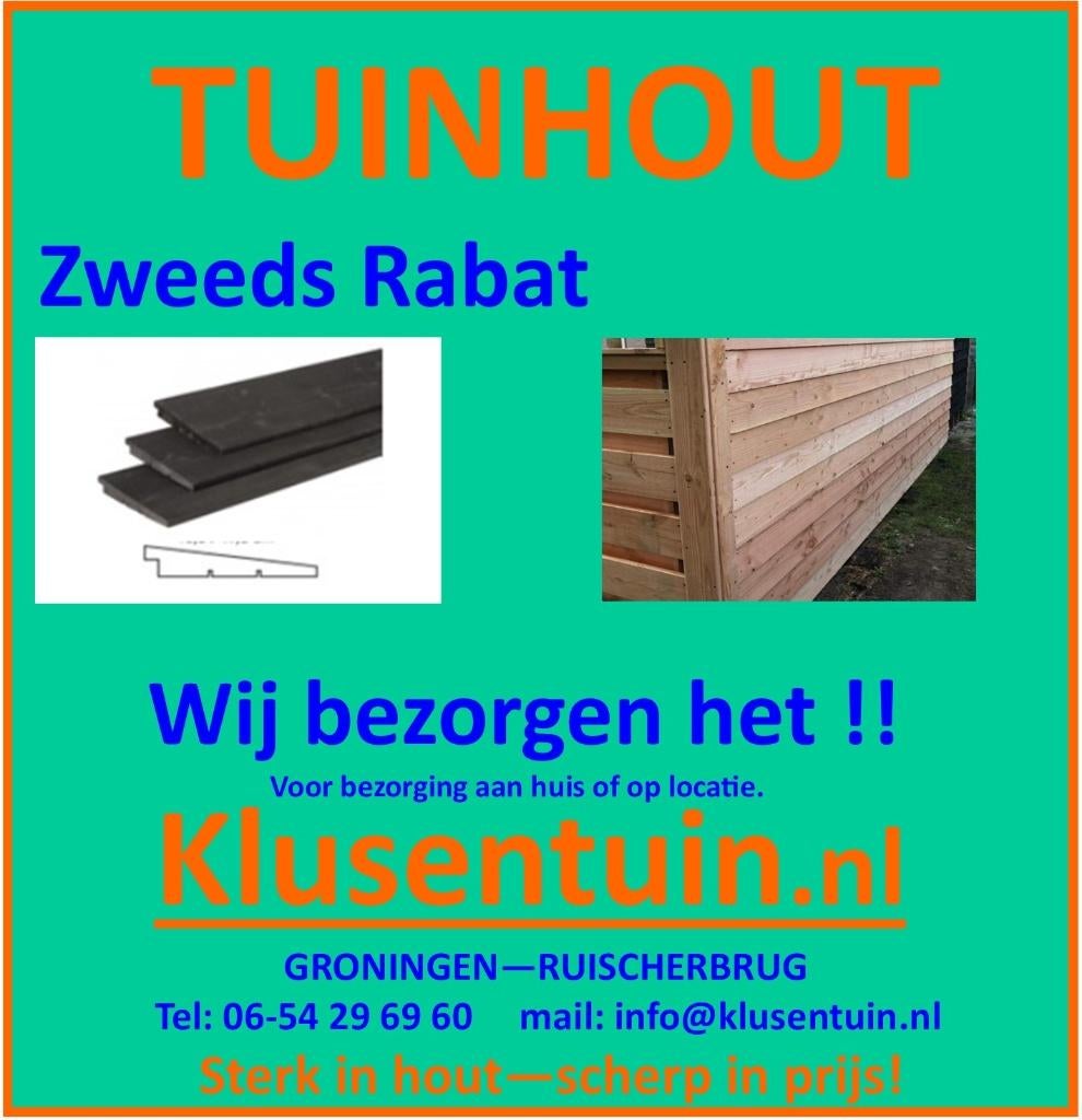Zweeds Rabat ZWART DOUGLAS, Ophalen, Minder dan 25 mm, Nieuw, Plank
