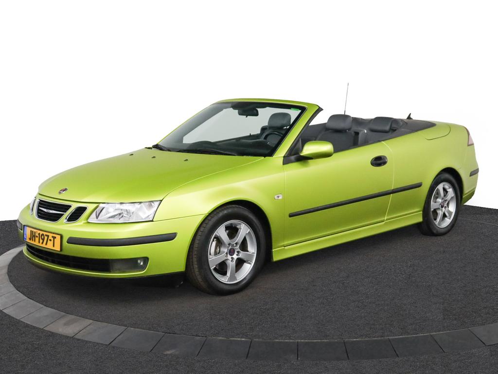 Saab 9-3 2.0 T Cabrio 2004, Auto's, Saab, Voorwielaandrijving, 1998 cc, Zwart, Cabriolet