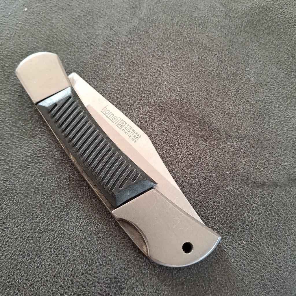 Homeij zakmes - RVS met zwart handvat, Ophalen of Verzenden, Homeij, Niet bekend, algemeen adres, Gebruikt