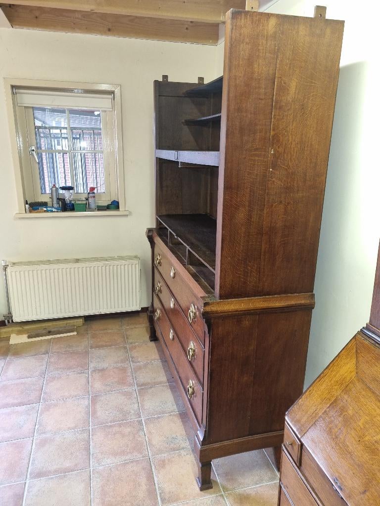 Antiek Eiken Empire Hekjes Kabinet, Antiek en Kunst, Ophalen