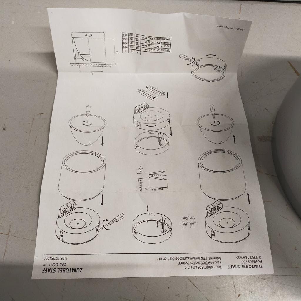 Zumtobel Staff spot grijs voor 2x18w lampen, Ophalen, Nieuw, Metaal of Aluminium