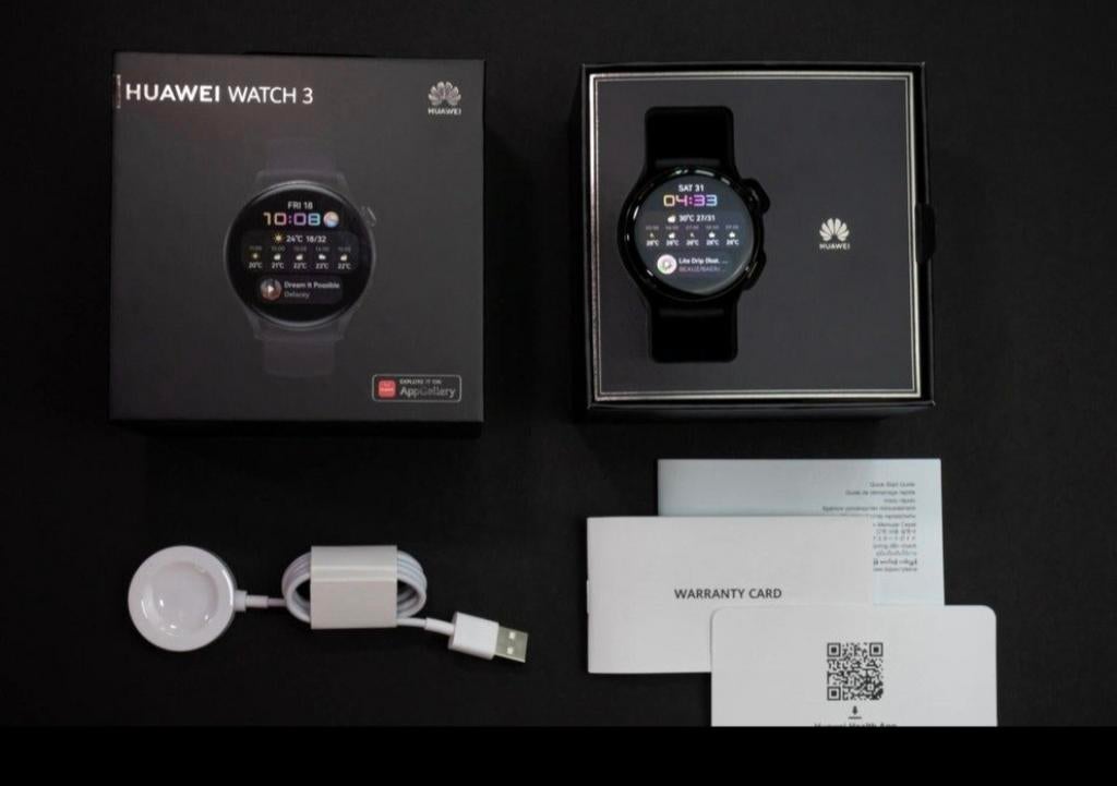 Huawei Watch 3 eSIM Z.G.A.N. - Zo goed als nieuw, Ophalen of Verzenden, Zo goed als nieuw, Waterdicht, Huawei