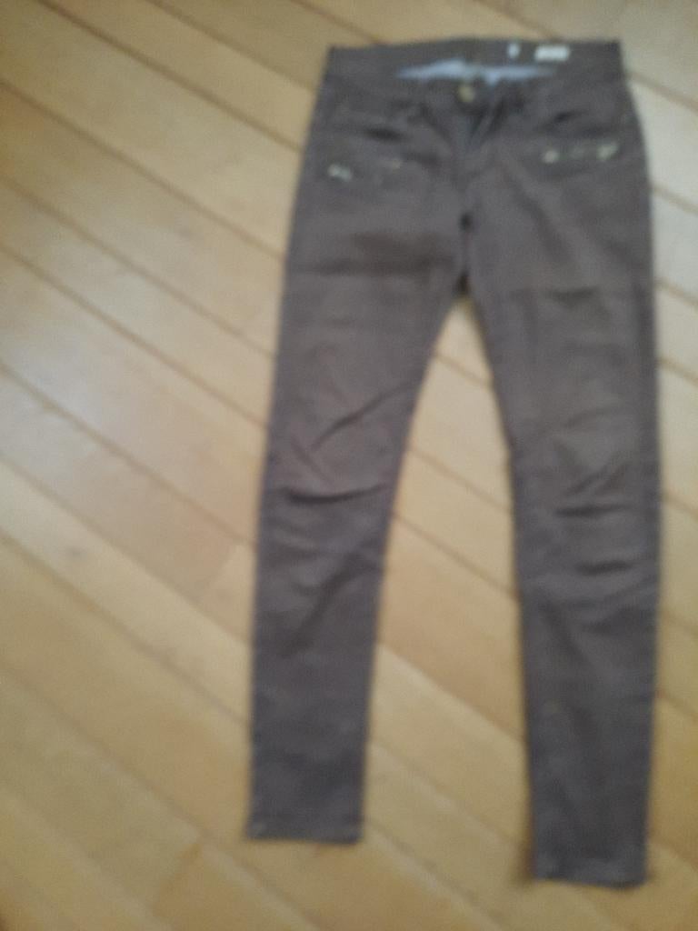 V.S. Miss denim broek bruin slangen print maat 38, Maat 38/40 (M), Bruin, V.S. Miss denim, Ophalen of Verzenden