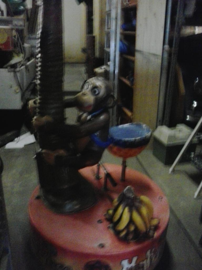 Kiddy Ride draaimolen aap met muziek en muntinworp, Verzamelen, Automaten | Overige, Ophalen, Gebruikt