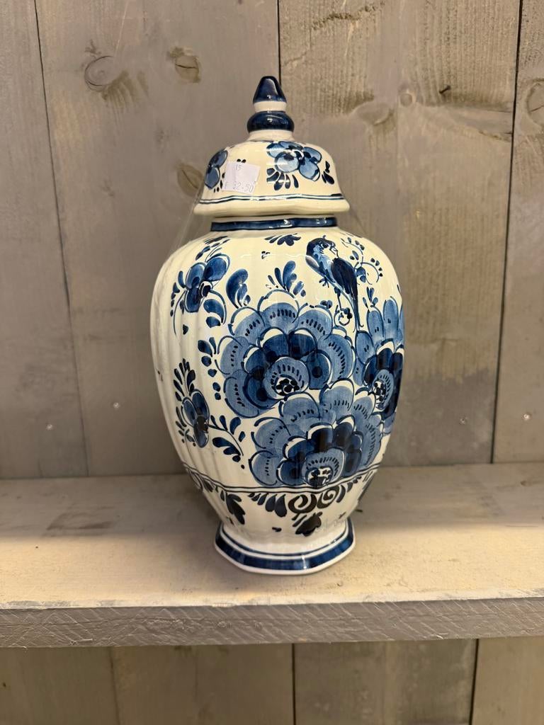 Delfts Blauw Gemberpot met Deksel - Handgeschilderd, Ophalen