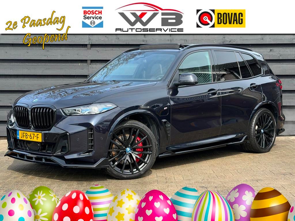BMW X5 XDrive50e M Sport I Pano I Laser I 22" I Bomvol, Adaptive Cruise Control, Gebruikt, 2395 kg, Zwart