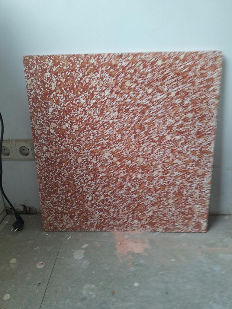Terrazzo tegel Maxxi natuursteen 60x60 rood/crème, Ophalen