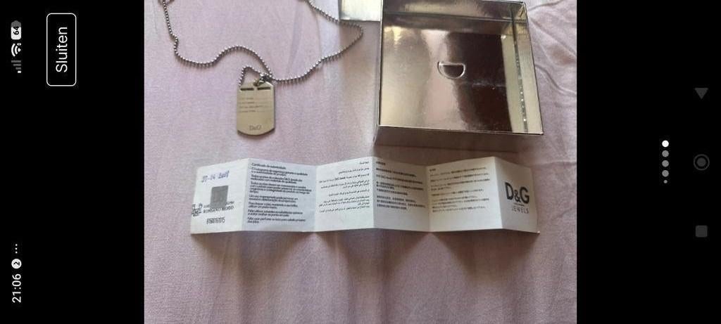 Vintage Dolce & Gabbana ketting 2008 met certificaat en doos, Sieraden, Tassen en Uiterlijk, Kettingen, Ophalen of Verzenden, Zo goed als nieuw