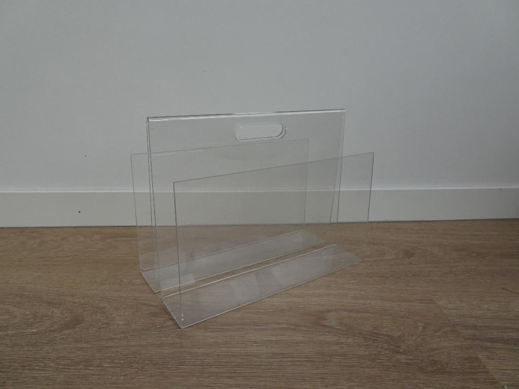 plexiglas lectuurbak tijdschriften bak rek, Huis en Inrichting, Woonaccessoires | Krantenbakken en Lectuurbakken, Ophalen, Gebruikt