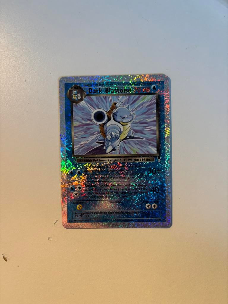 Dark blastoise legendary collection reverse foil, Ophalen of Verzenden, Zo goed als nieuw, Foil