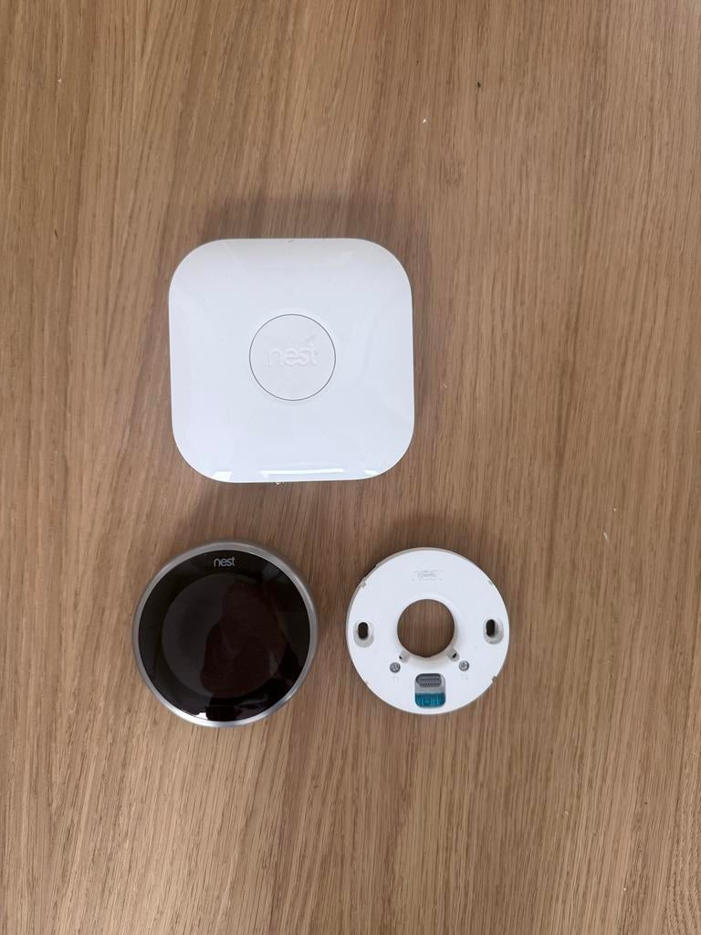 Nest learning thermostaat V2 + Heat Link, Doe-het-zelf en Verbouw, Ophalen of Verzenden, Slimme thermostaat, Gebruikt