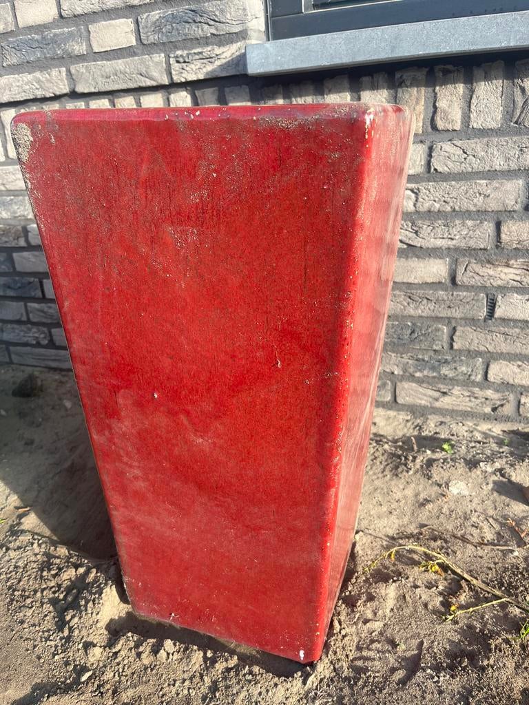 Grote rode bloempot, Tuin en Terras, Ophalen, Overige materialen, Gebruikt, Minder dan 60 cm