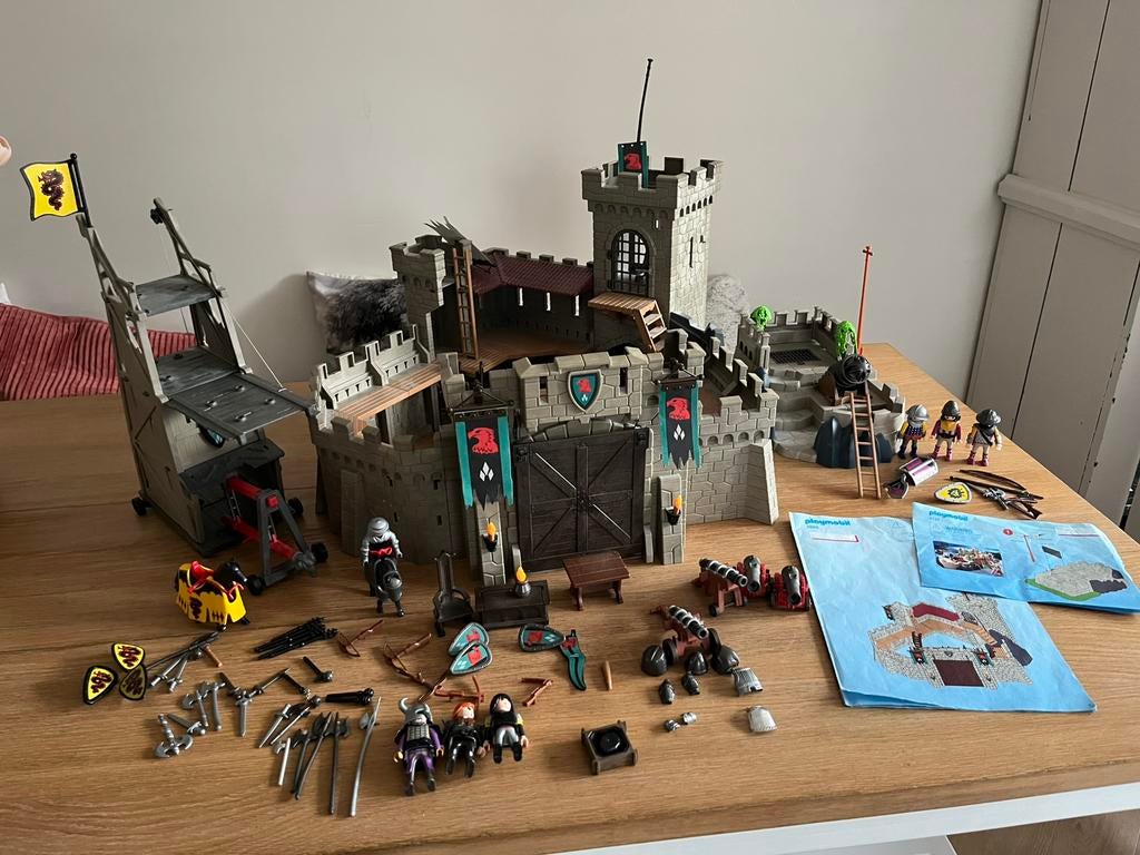 Playmobil 4866, 4441 en 4133 Ridderkasteel, aanvalstoren,, Ophalen of Verzenden, Zo goed als nieuw