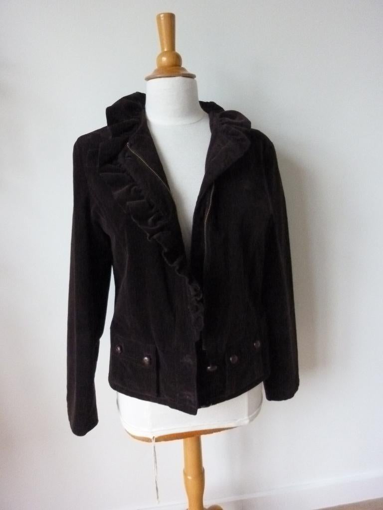 PL Land: Nieuw, donkerbruin corduroy jasje. Maat 38, Kleding | Dames, Maat 38/40 (M), PL Land, Bruin, Nieuw