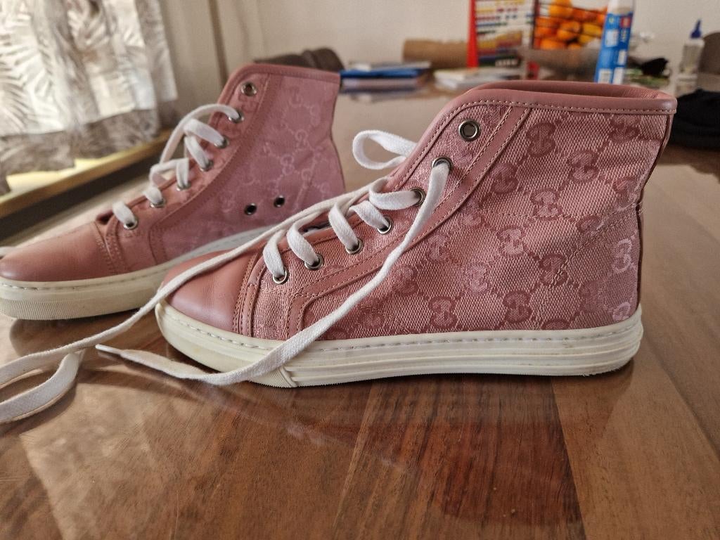 Gucci High-Top sneakers, Ophalen of Verzenden, Roze, Gucci, Sneakers of Gympen