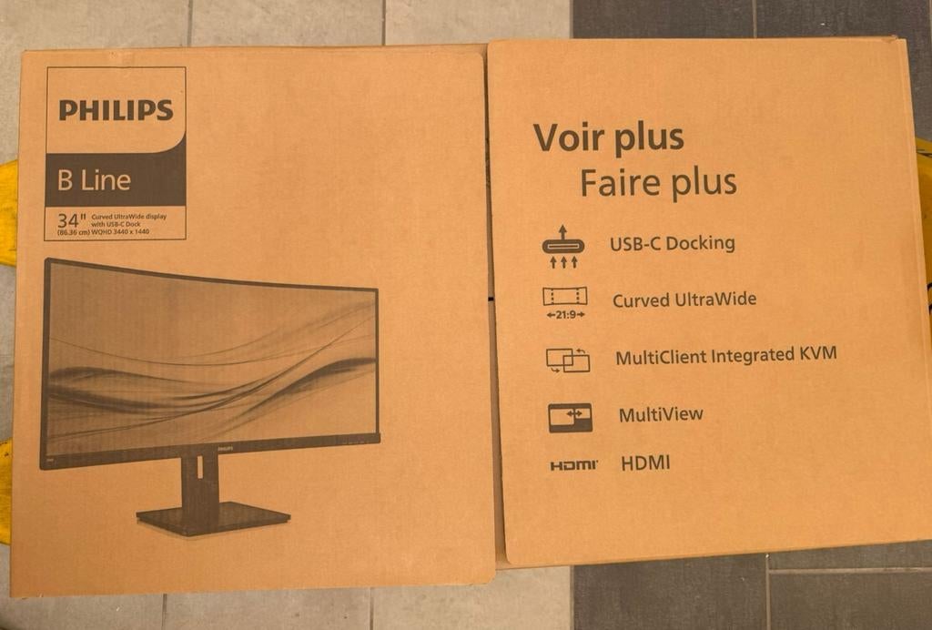 Philips 346B1C Ultrawide Monitor - USB-C 90W KVM RJ45 100Hz, Computers en Software, Monitoren, Apex Electronics, Ophalen of Verzenden