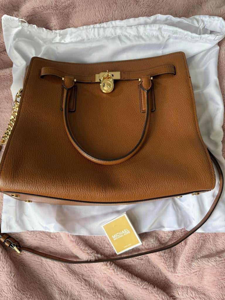 Michael Kors Hamilton Modene bruin, Sieraden, Tassen en Uiterlijk, Tassen | Damestassen, Verzenden, Zo goed als nieuw, Bruin, Handtas
