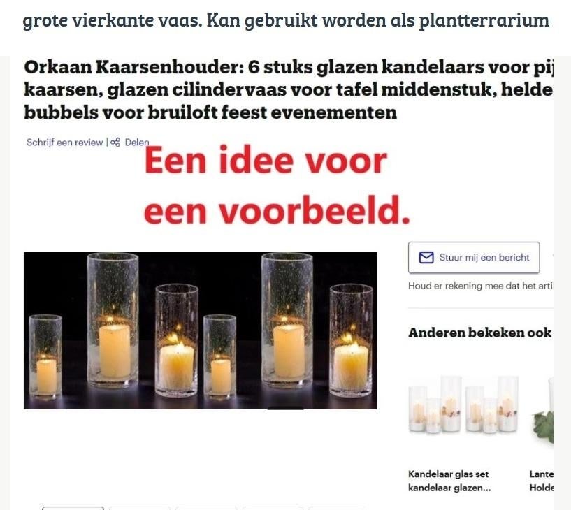 grote vierkante vaas Kan gebruikt worden als terrarium plant, Ophalen of Verzenden, Zo goed als nieuw, Overige typen