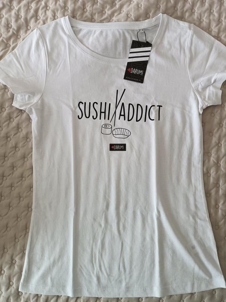Sushi addict, t-shirt nieuw. Maat M. Merk #darum!, Ophalen, Nieuw, Korte mouw