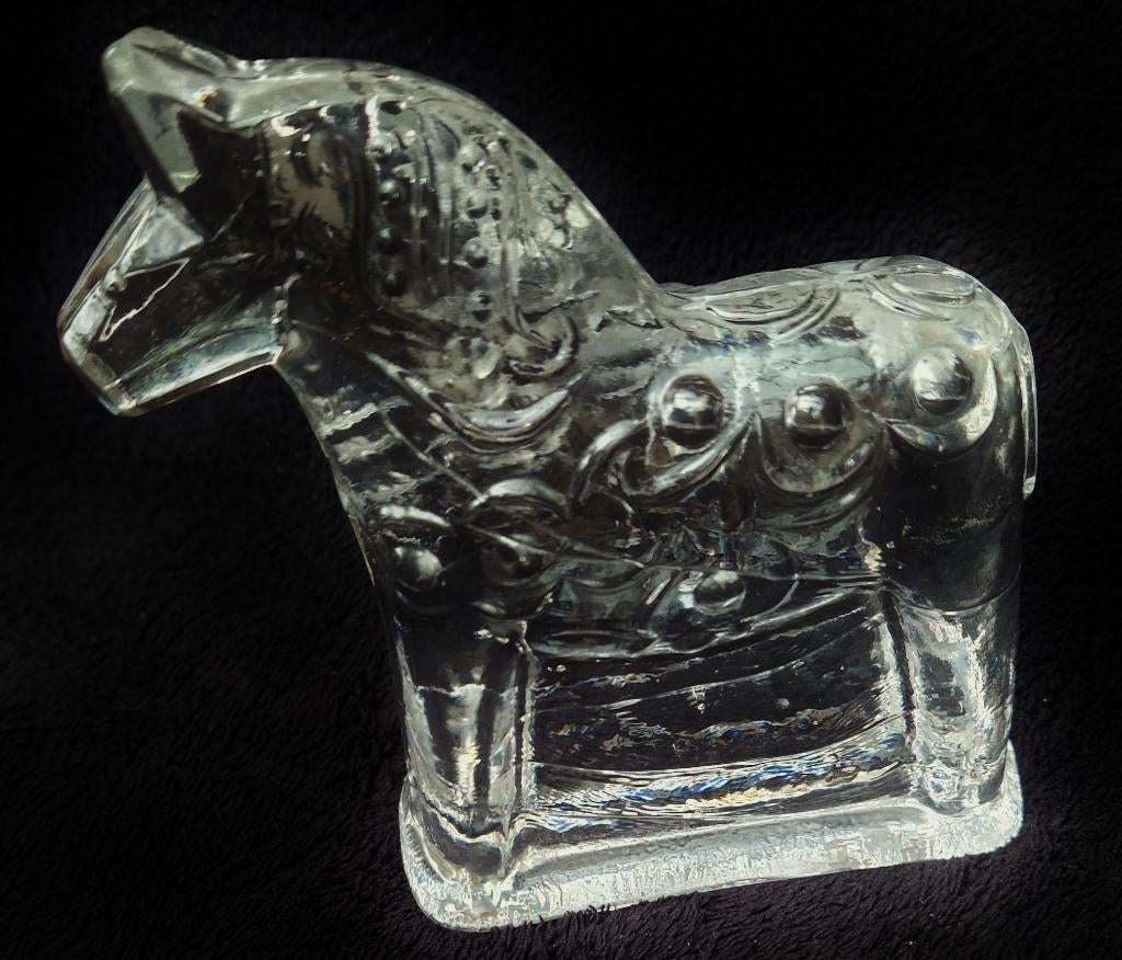 Bijzonder Kristallen DALA Horse Lindshammar Glasbruk Sweden, Ophalen of Verzenden, Gebruikt, Dier