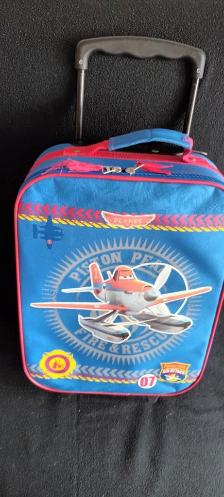 Kinder vliegtuig koffertje OPHALEN, Hard kunststof, Minder dan 50 cm, Ophalen of Verzenden, Zo goed als nieuw