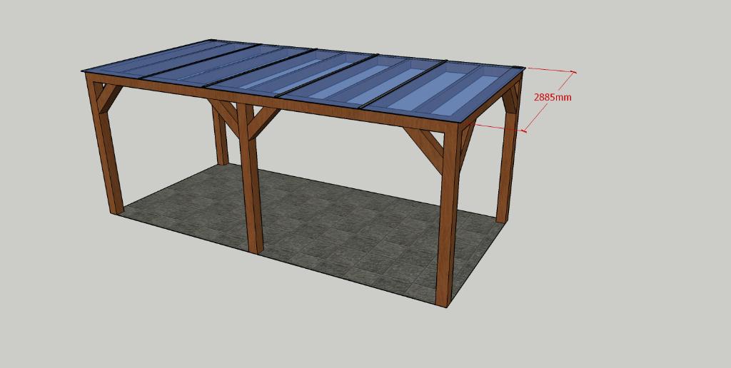 overkapping/ veranda, glasplaten voor zelfbouw., Tuin en Terras, Overkappingen, Ophalen of Verzenden, Nieuw, Veranda