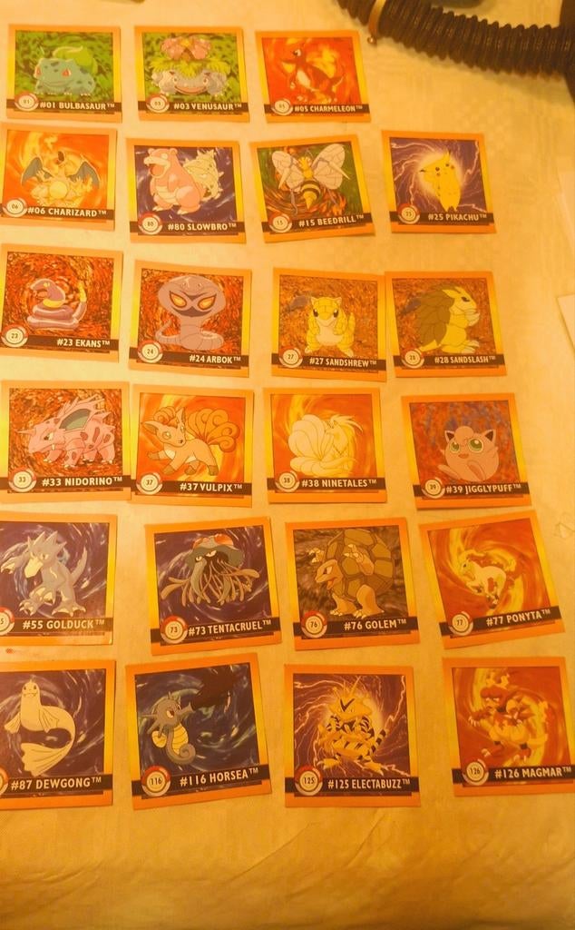 Pokemon artbox stickers 1999 35x, Ophalen of Verzenden, Nieuw, Overige typen