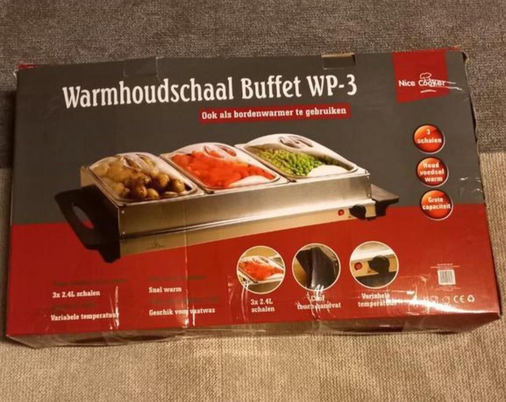 Nieuwe Nice Cooker Warmhoudschaal Buffet WP-3 - 3 schalen, Ophalen