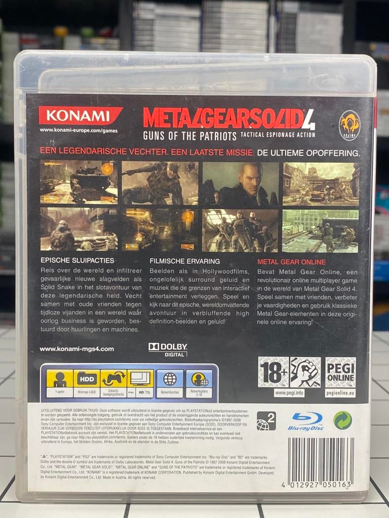 Metal Gear Solid 4 Guns of the Patriots - PS3 PlayStation 3, Spelcomputers en Games, Games | Sony PlayStation 3, Avontuur en Actie