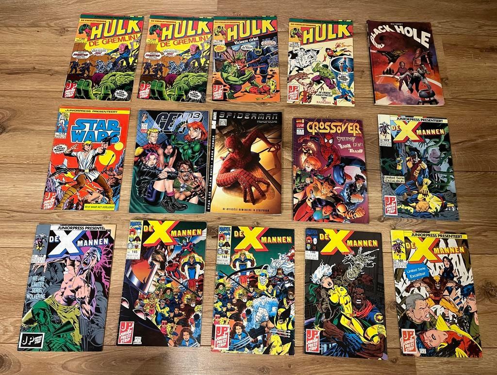 Junior Press Stripboeken: Spider-Man, Hulk, X-Men Collectie, Boeken, Stripboeken, Meerdere stripboeken, Ophalen of Verzenden, Gelezen