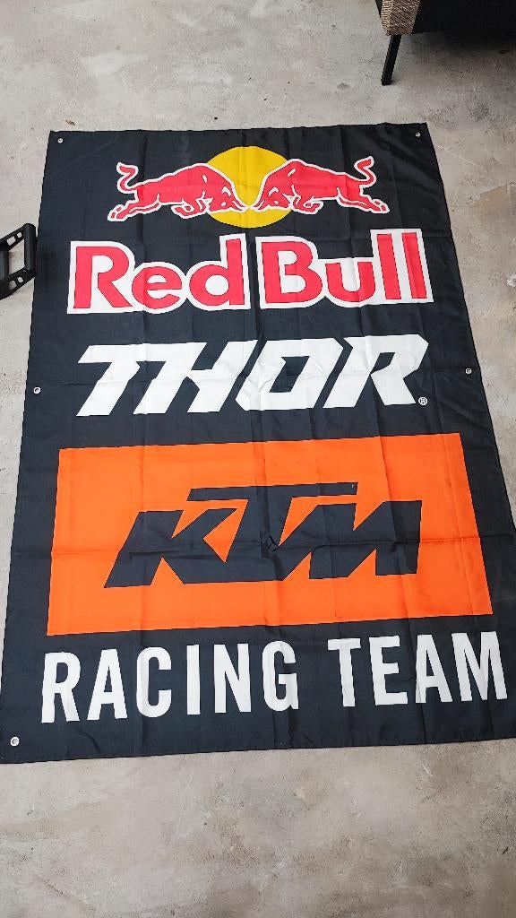 KTM/Redbull vlag, Ophalen of Verzenden, Gebruikt