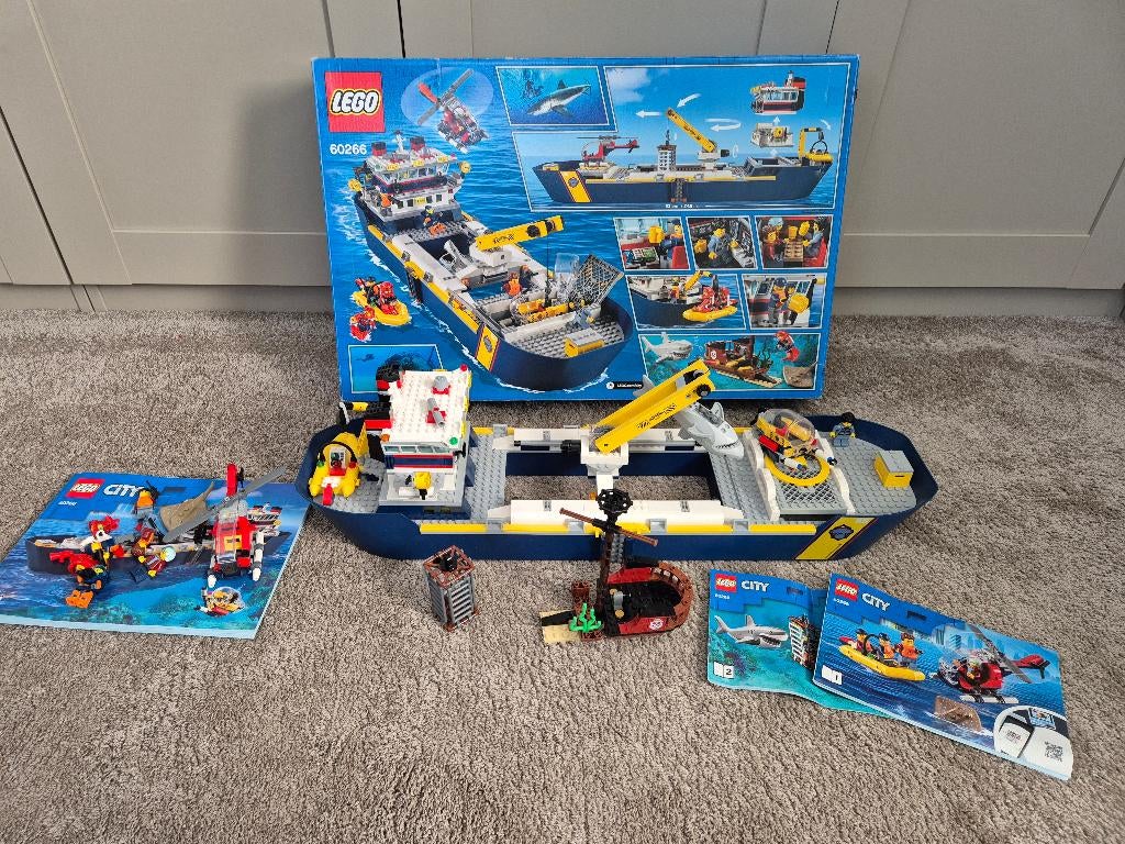 LEGO City Oceaan Onderzoeksschip - 60266, Ophalen of Verzenden, Zo goed als nieuw, Complete set, Lego