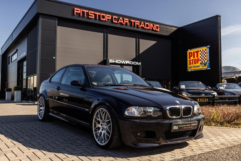 BMW E46 M3, Schuifdak, H&K Audio, Carbonschwarz, Full Option, Auto's, BMW, Achterwielaandrijving, Gebruikt, Zwart, Zwart