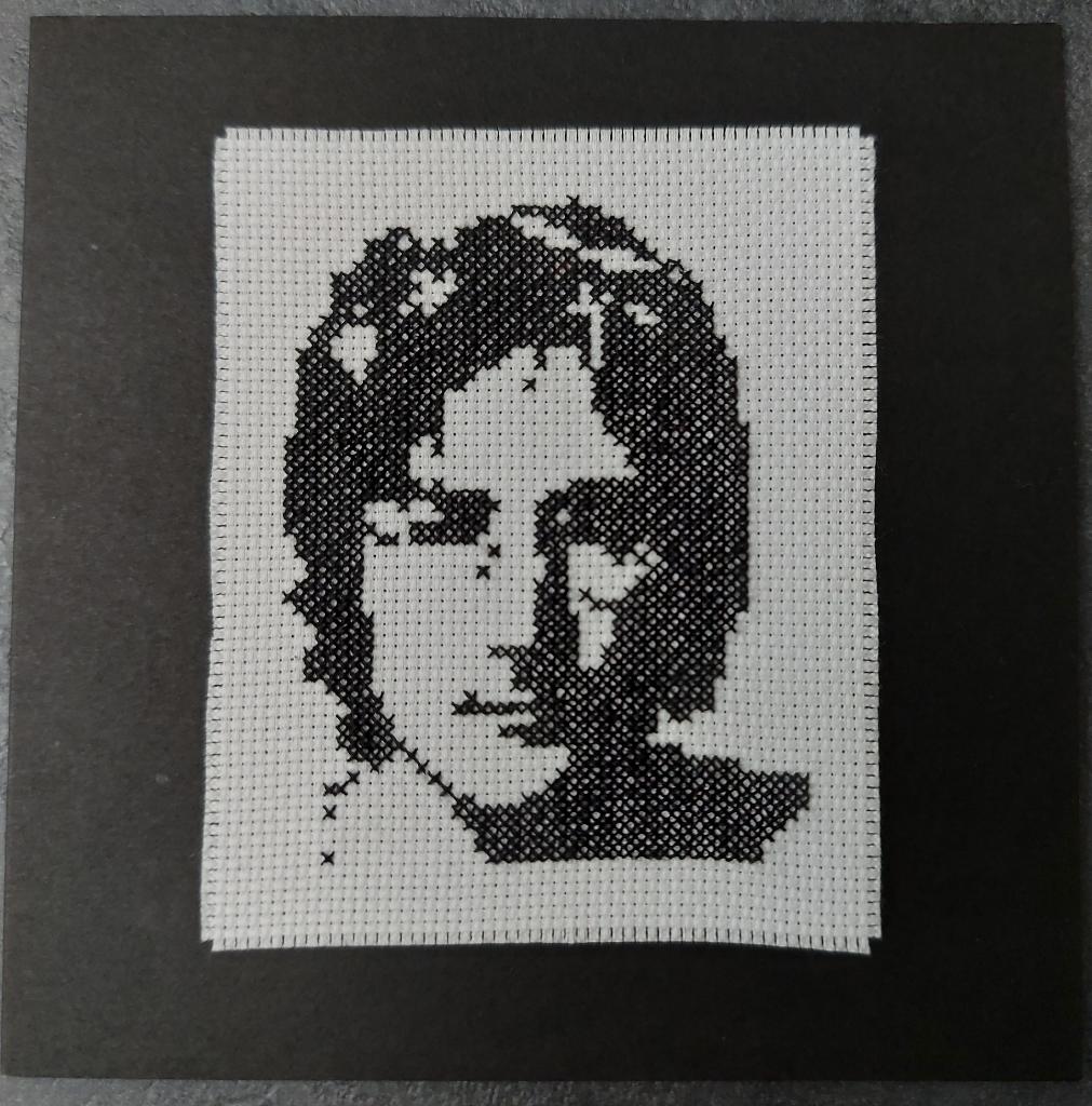 kaart met geborduurde John Lennon (1919), Ophalen of Verzenden, Nieuw, Man of Vrouw