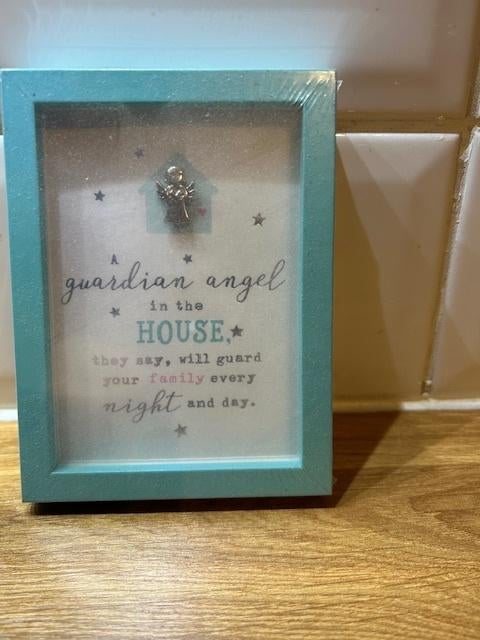 K25-NIEUW lijstje Guardian Angel 9x12cm, Minder dan 50 cm, Nieuw, Ophalen of Verzenden, Minder dan 50 cm
