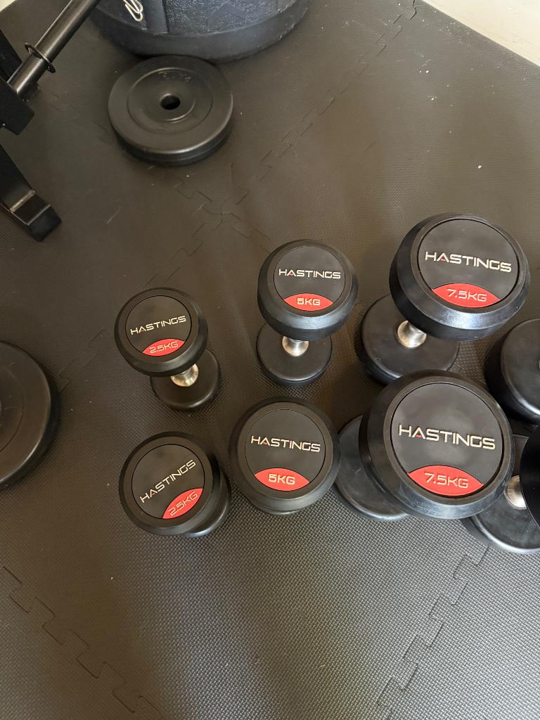 Hastings Dumbells set, Ophalen, Zo goed als nieuw, Rug, Dumbbell