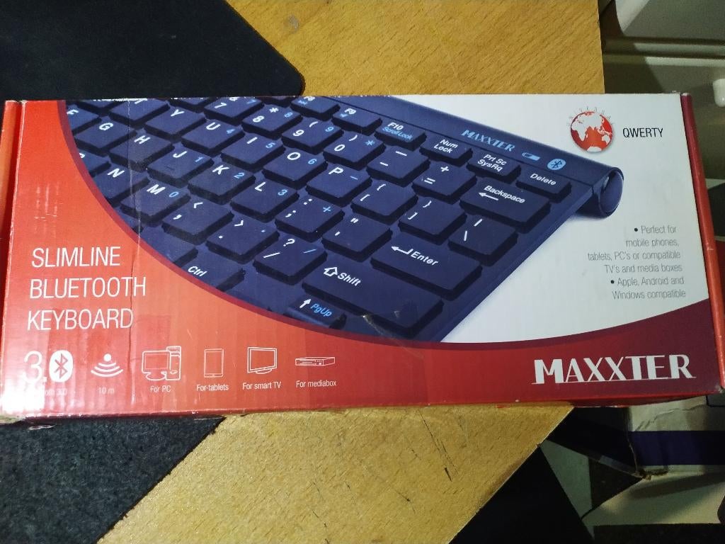 Bluetooth toetsenbord Maxxter, Ophalen of Verzenden, Qwerty, Nieuw, Draadloos