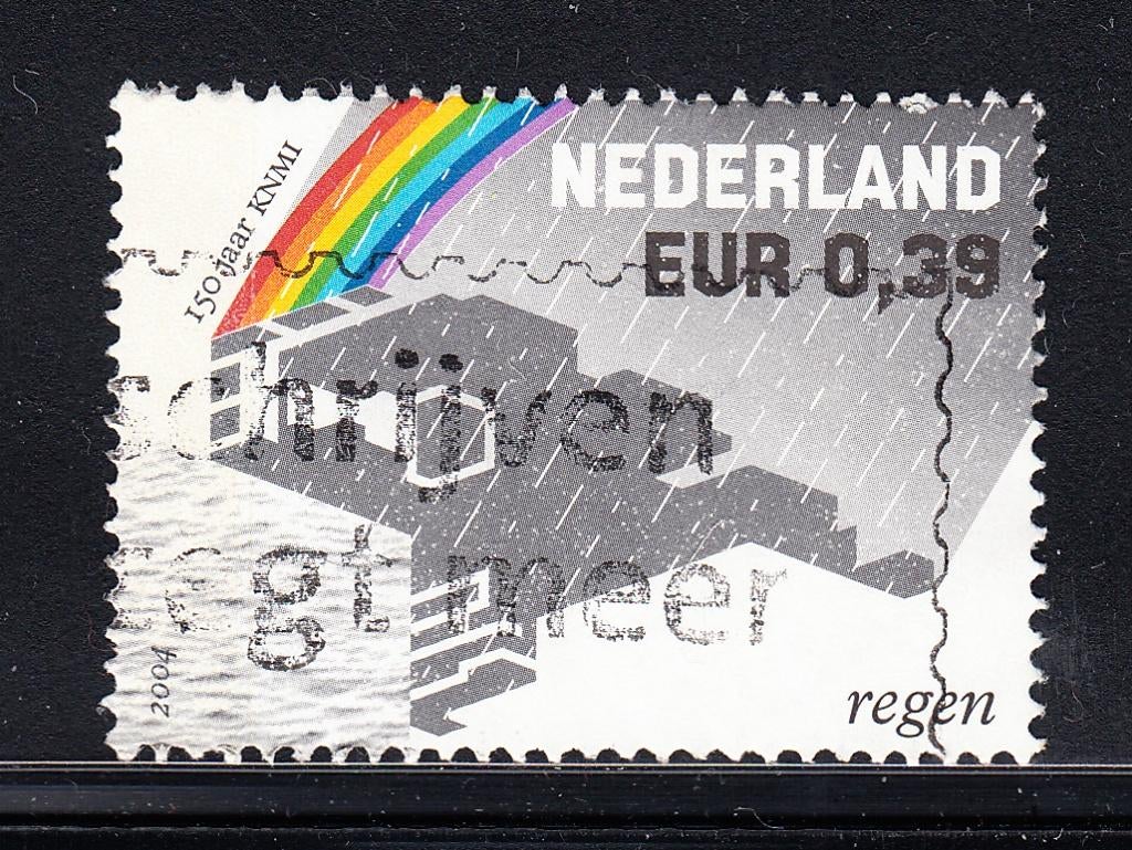 3386 - Nederland nvph 2248 gestempeld , 150 jaar KNMI  Regen, Postzegels en Munten, Verzenden, Na 1940, Gestempeld