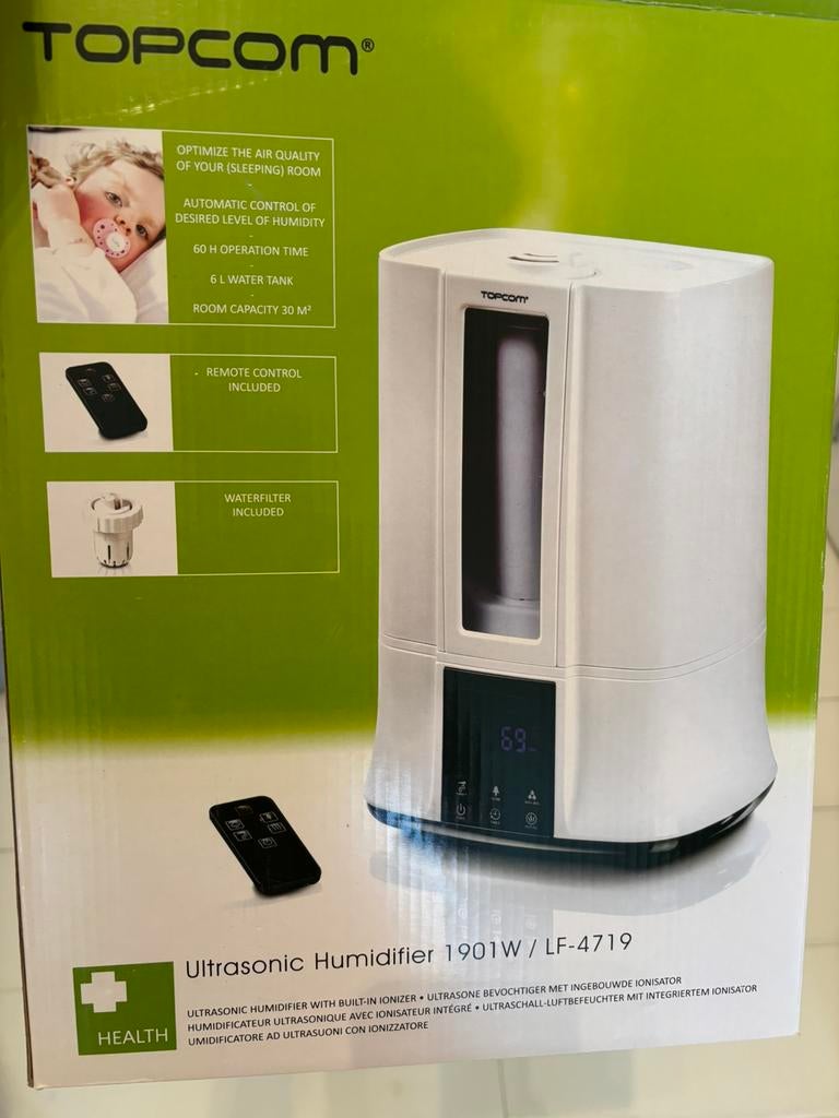 Topcom LF-4719 Ultrasonic Humidifier, Ophalen, Zo goed als nieuw, Luchtbevochtiger