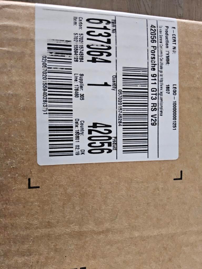 T.k.a. zeer zeldzame Lego 42056 Porsche 911 GT3 RS V29, Ophalen of Verzenden, Nieuw