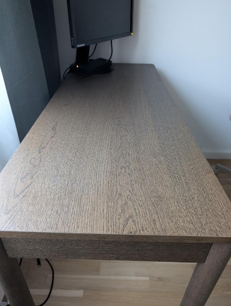 Ikea Tonstad Desk in Dark Oak, Ophalen, Scandinavisch, Hout, Bruin